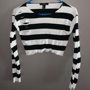 Ripped Crop top sweater
